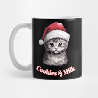 Cookies & Milk - Christmas Cat - Winter Holiday Mug